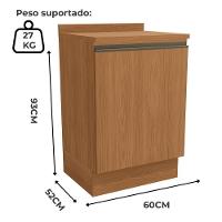 Balcao Com Tampo 1 Porta 60 Cm Maxxi G742 Kappesberg Canela