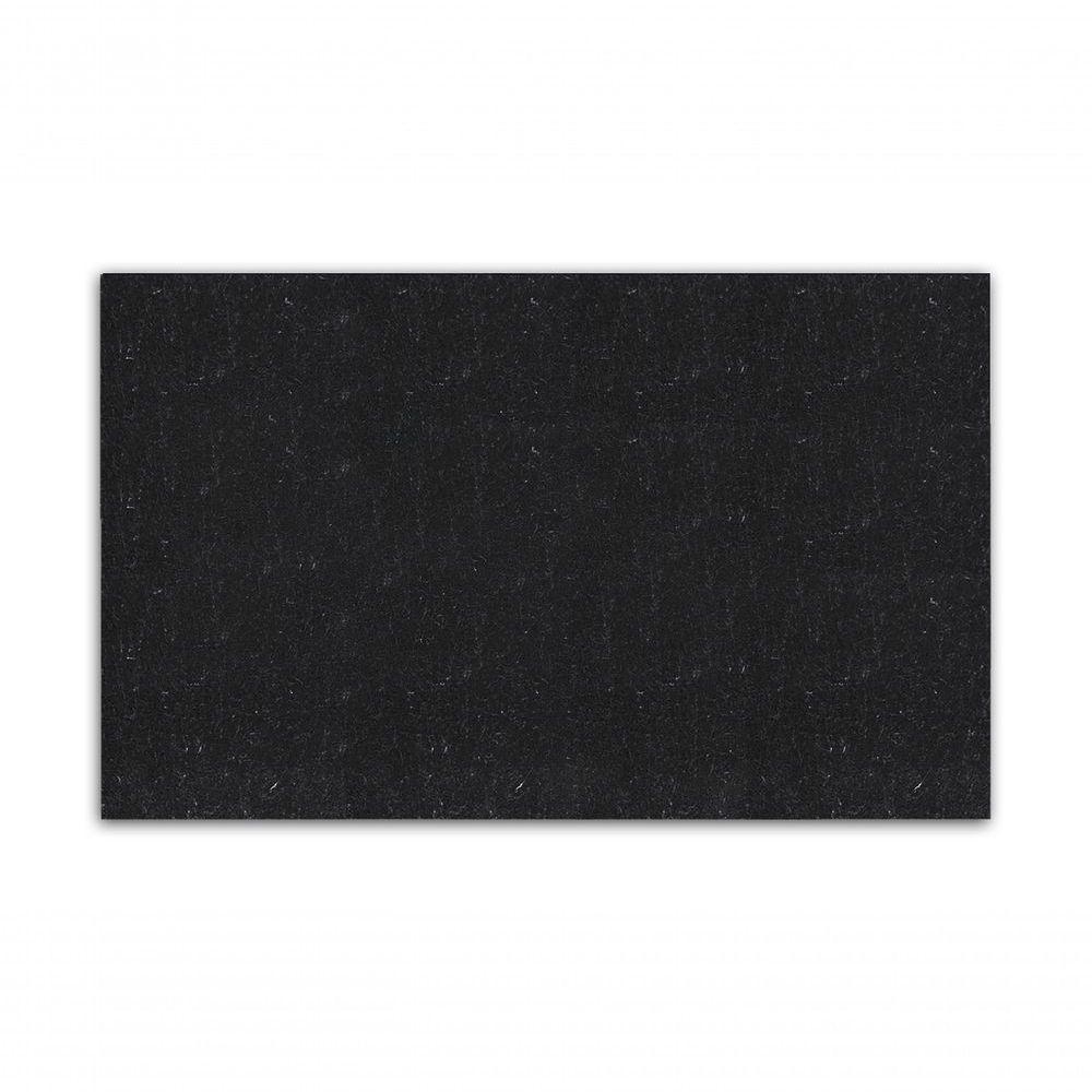 Tapete Carpete Simples Aveludado 2,00x2,50 Borda Sem Costura Preto Mescla - 1