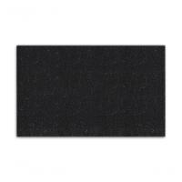 Tapete Carpete Simples Aveludado 2,00x2,50 Borda Sem Costura Preto Mescla - 1