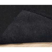 Tapete Carpete Simples Aveludado 2,00x2,50 Borda Sem Costura Preto Mescla - 5