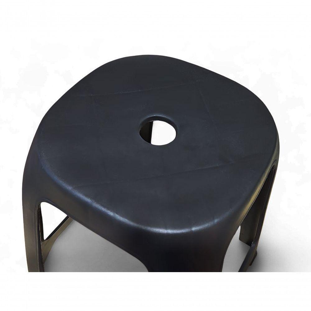 Banco Plástico Banqueta Resistente Cantos Arredondados - 4