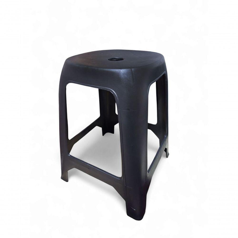 Banco Plástico Banqueta Resistente Cantos Arredondados - 6