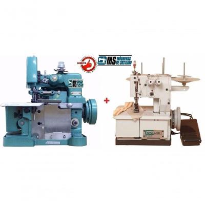 Colarete + Overlock Semi Industriais De 2 Agulhas 110v