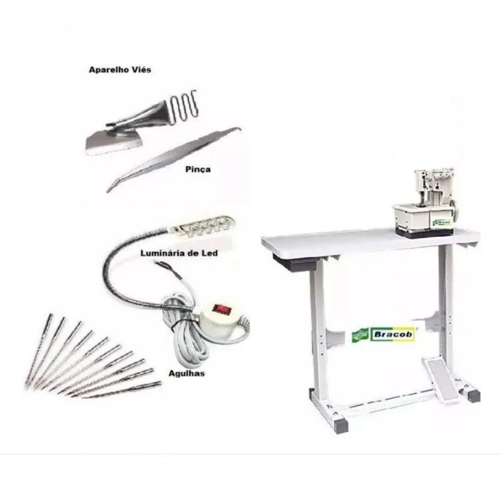 Galoneira Bracob 3 Agulhas Com Mesa + Kit Peças 110v - 1