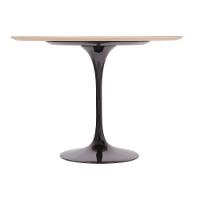 Mesa Saarinen Redonda Imbuia 90cm - Base Preta - 2