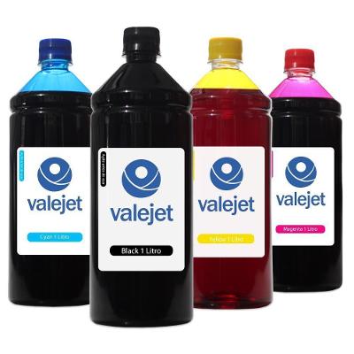 Kit 4 Tintas Para Cartucho Hp Gt51 | Gt52 Cmyk 1 Litro Valejet