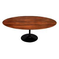 Mesa Saarinen Oval Pau Ferro 235x122cm - Base Preta - 1