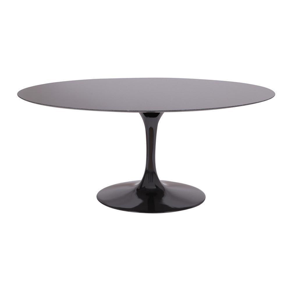 Mesa Saarinen Oval São Gabriel 198x122cm - Base Preta - 3