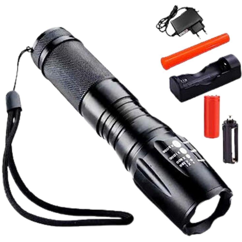 Lanterna Super Forte Tática Militar X900 Recarregável Com Zoom - 1