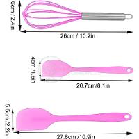 Kit De Cozinha 5 Utensílios De Silicone Resistente A Altas Temperaturas Conjunto Completo Rosa - 3
