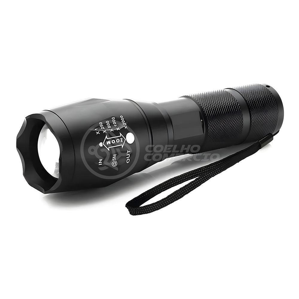 Lanterna Led Militar X900 Com Bateria Recarregável Foco De Luz Ajustável Com Sinalizador Incluso - 3