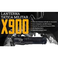 Lanterna Led Militar X900 Com Bateria Recarregável Foco De Luz Ajustável Com Sinalizador Incluso - 7
