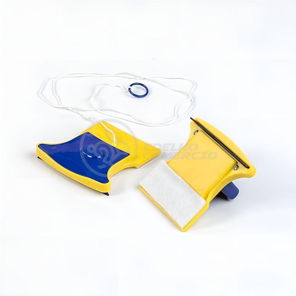 Limpador Magnético De Vidro E Janela Duplo Lado Imã Super Resistente Limpa Dentro E Fora - Amarelo - 2