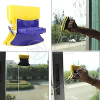 Limpador Magnético De Vidro E Janela Duplo Lado Imã Super Resistente Limpa Dentro E Fora - Amarelo