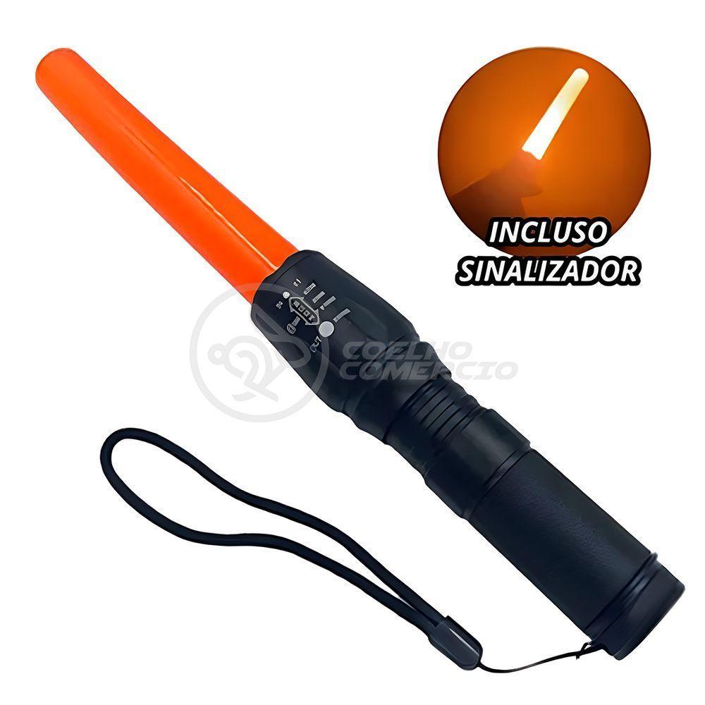 Lanterna Tática Militar X900 Com Bateria Recarregável Zoom Ajustável Com Sinalizador Incluso - 4