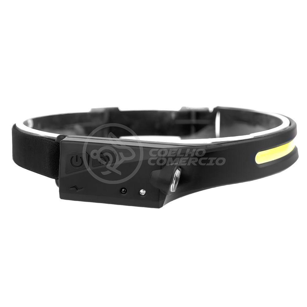 Lanterna De Cabeça Led Recarregável Lt-391 Ajustável Com Sensor De Movimento Liga Desliga - Preto - 3