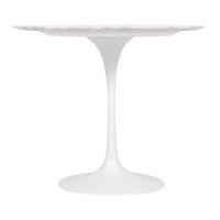 Mesa Saarinen Redonda Carrara 107cm - Base Branca - 2