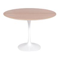Mesa Saarinen Redonda Freijó 137cm - Base Branca - 1