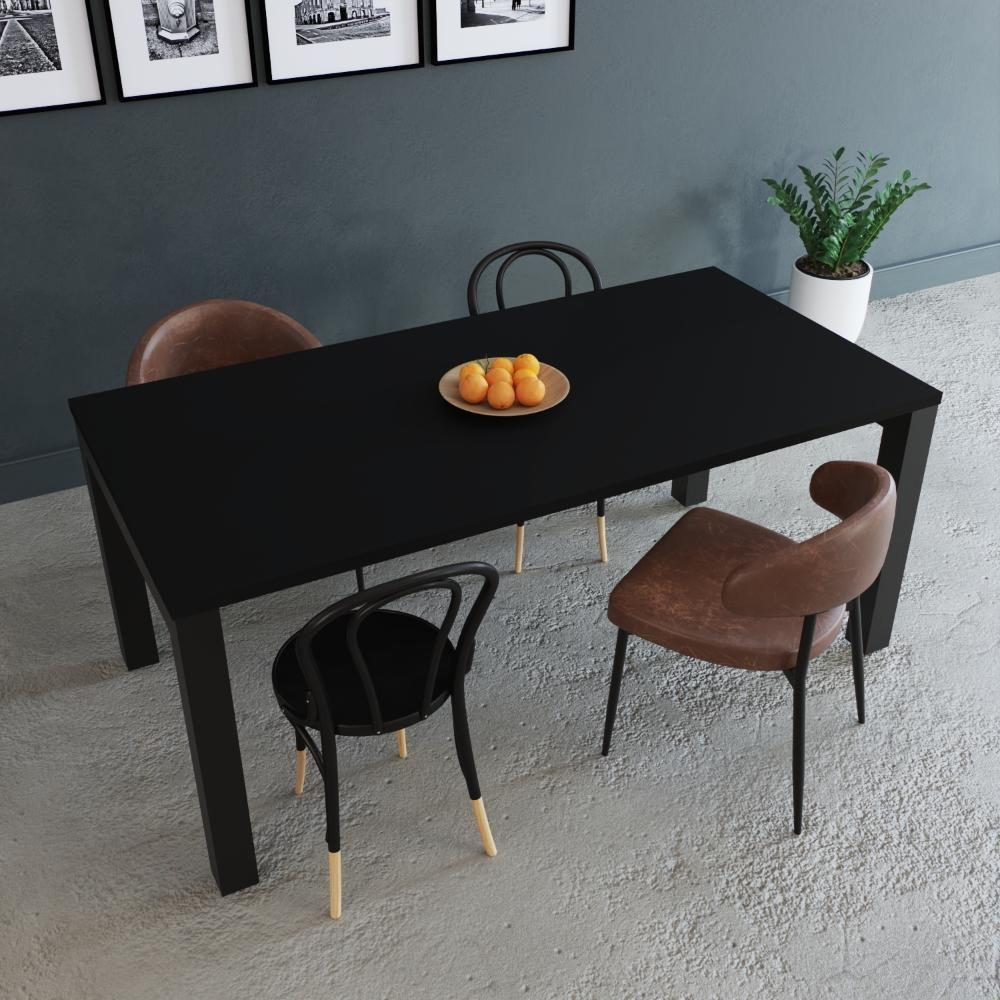 Mesa De Jantar Bronx U 180x90x77cm Brmj9180u Preto Tx - Est.preta Preto Tx/est.preta - 4