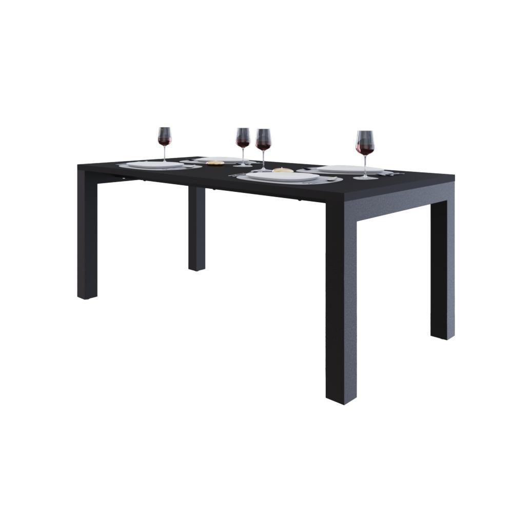 Mesa De Jantar Bronx U 180x90x77cm Brmj9180u Preto Tx - Est.preta Preto Tx/est.preta - 5