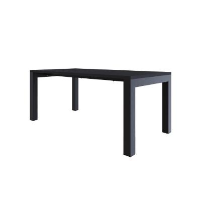 Mesa De Jantar Bronx U 180x90x77cm Brmj9180u Preto Tx - Est.preta Preto Tx/est.preta