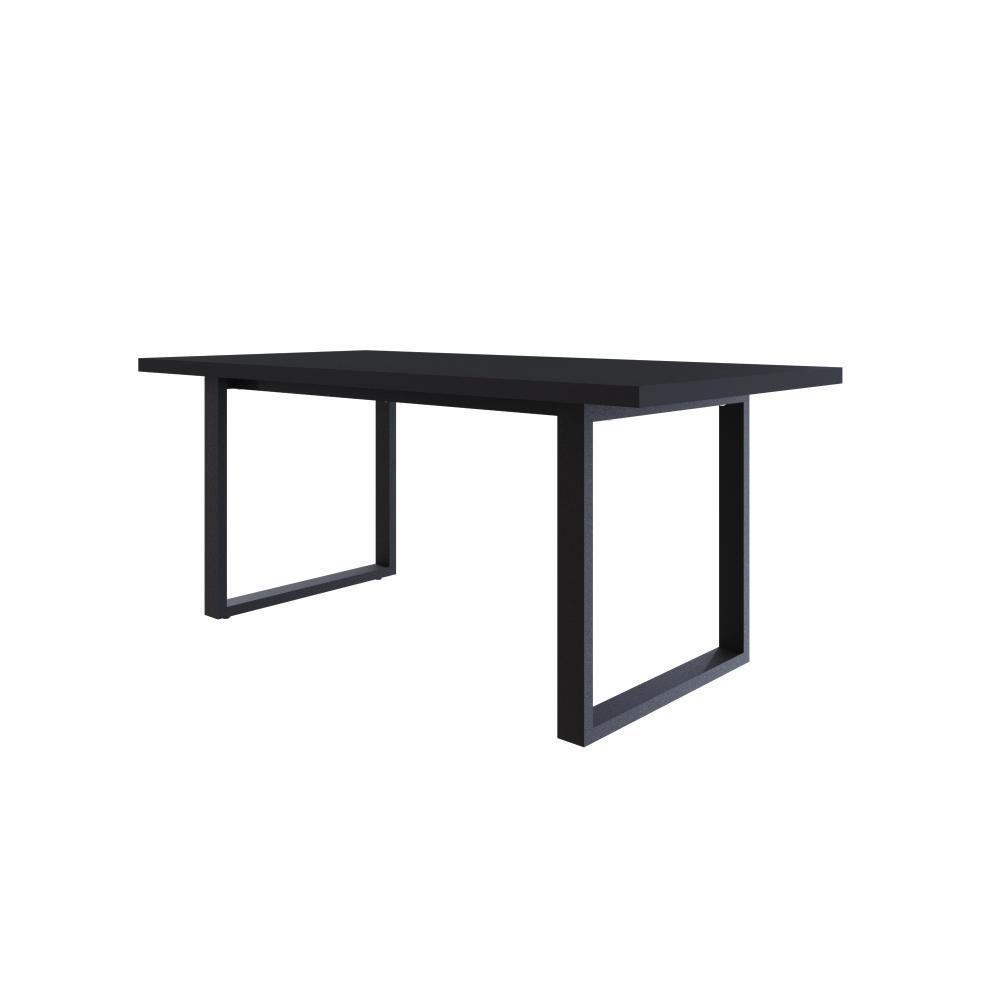 Mesa De Jantar Queens R 180x90x77cm Qemj9180r Preto Tx - Est.preta Preto Tx/est.preta - 1