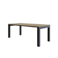 Mesa De Jantar Bronx U 200x90x77cm Brmj9200u Vermont Oak - Est.preta Vermont Oak/est.preta - 1