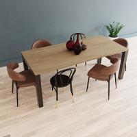 Mesa De Jantar Bronx U 200x90x77cm Brmj9200u Vermont Oak - Est.preta Vermont Oak/est.preta