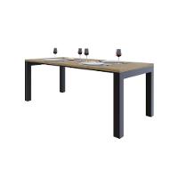 Mesa De Jantar Bronx U 200x90x77cm Brmj9200u Vermont Oak - Est.preta Vermont Oak/est.preta - 5