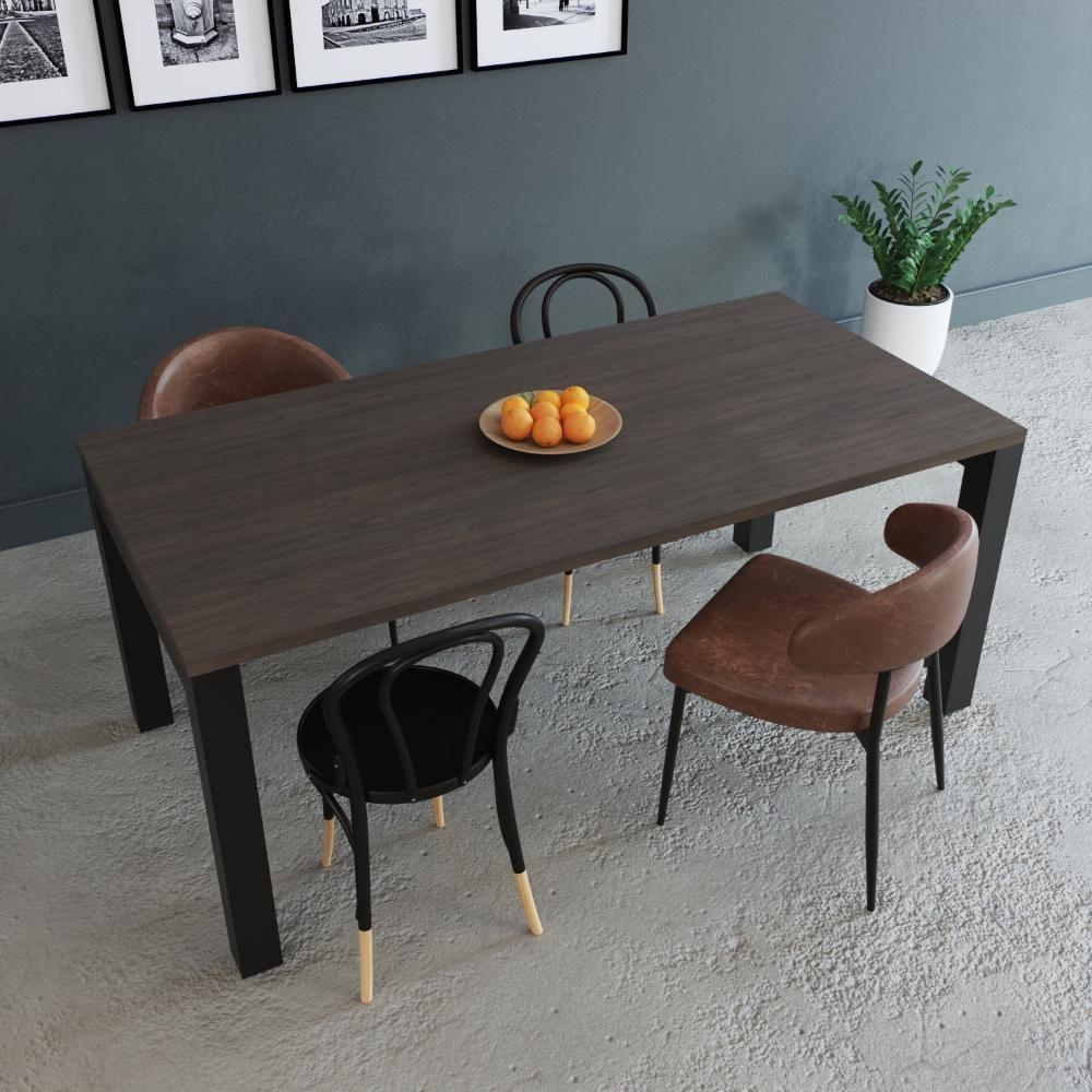 Mesa De Jantar Bronx U 180x90x77cm Brmj9180u Terracota - Est.preta Terracota/est.preta - 4