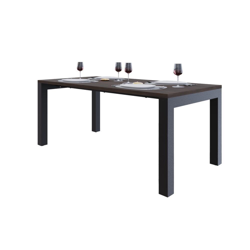 Mesa De Jantar Bronx U 180x90x77cm Brmj9180u Terracota - Est.preta Terracota/est.preta - 5