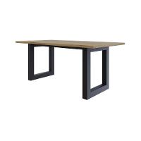 Mesa De Jantar Bronx R 180x90x77cm Brmj9180r Vermont Oak - Est.preta Vermont Oak/est.preta - 1