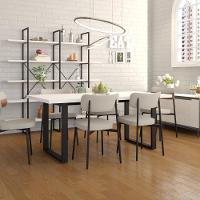 Mesa De Jantar Queens R 180x90x77cm Qemj9180r Branco Tx - Est.preta Branco Tx/est.preta - 3