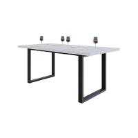 Mesa De Jantar Queens R 180x90x77cm Qemj9180r Branco Tx - Est.preta Branco Tx/est.preta - 6