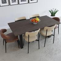 Mesa De Jantar Bronx R 180x90x77cm Brmj9180r Terracota - Est.preta Terracota/est.preta