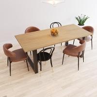 Mesa De Jantar Bronx R 200x90x77cm Brmj9200r Vermont Oak - Est.preta Vermont Oak/est.preta