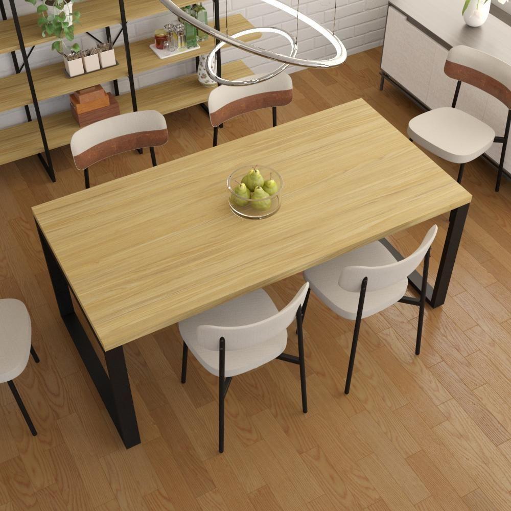 Mesa De Jantar Queens 180x90x77cm Qemj9180 Vermont Oak - Est.preta Vermont Oak/est.preta - 4