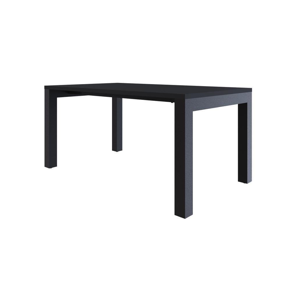 Mesa De Jantar Bronx U 160x90x77cm Brmj9160u Preto Tx - Est.preta Preto Tx/est.preta - 1