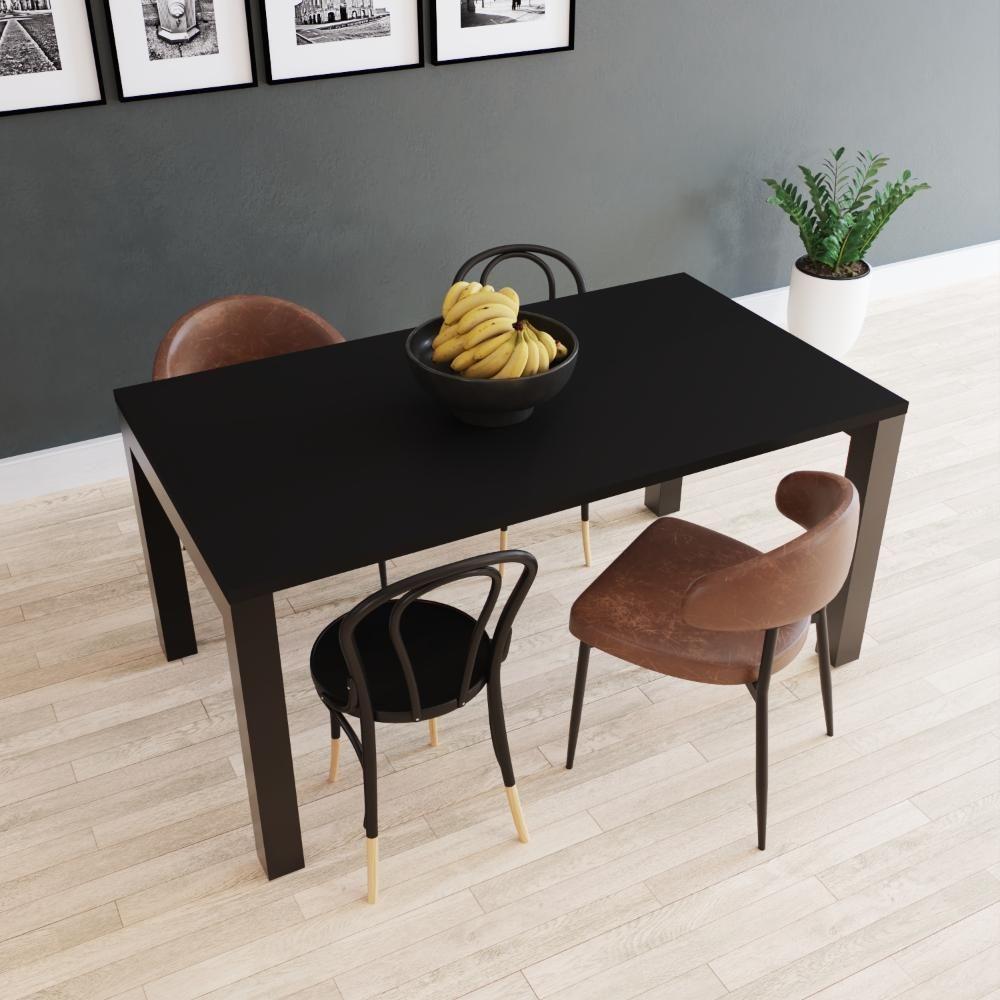 Mesa De Jantar Bronx U 160x90x77cm Brmj9160u Preto Tx - Est.preta Preto Tx/est.preta - 4
