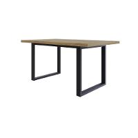 Mesa De Jantar Queens R 160x90x77cm Qemj9160r Vermont Oak - Est.preta Vermont Oak/est.preta - 1