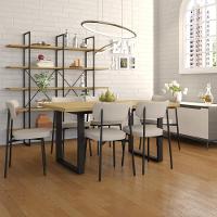 Mesa De Jantar Queens R 160x90x77cm Qemj9160r Vermont Oak - Est.preta Vermont Oak/est.preta - 2