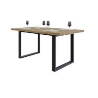 Mesa De Jantar Queens R 160x90x77cm Qemj9160r Vermont Oak - Est.preta Vermont Oak/est.preta - 5
