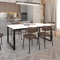 Mesa De Jantar Yon 180 X 90 X 76 Cm Branco Tx/est.preta Branco Tx/est.preta - 2