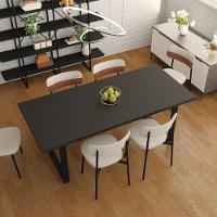 Mesa De Jantar Queens R 200x90x77cm Qemj9200r Preto Tx - Est.preta Preto Tx/est.preta