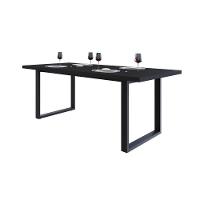 Mesa De Jantar Queens R 200x90x77cm Qemj9200r Preto Tx - Est.preta Preto Tx/est.preta - 5