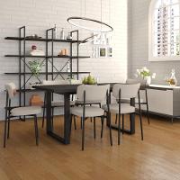 Mesa De Jantar Queens R 160x90x77cm Qemj9160r Preto Tx - Est.preta Preto Tx/est.preta - 2