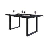 Mesa De Jantar Queens R 160x90x77cm Qemj9160r Preto Tx - Est.preta Preto Tx/est.preta - 5