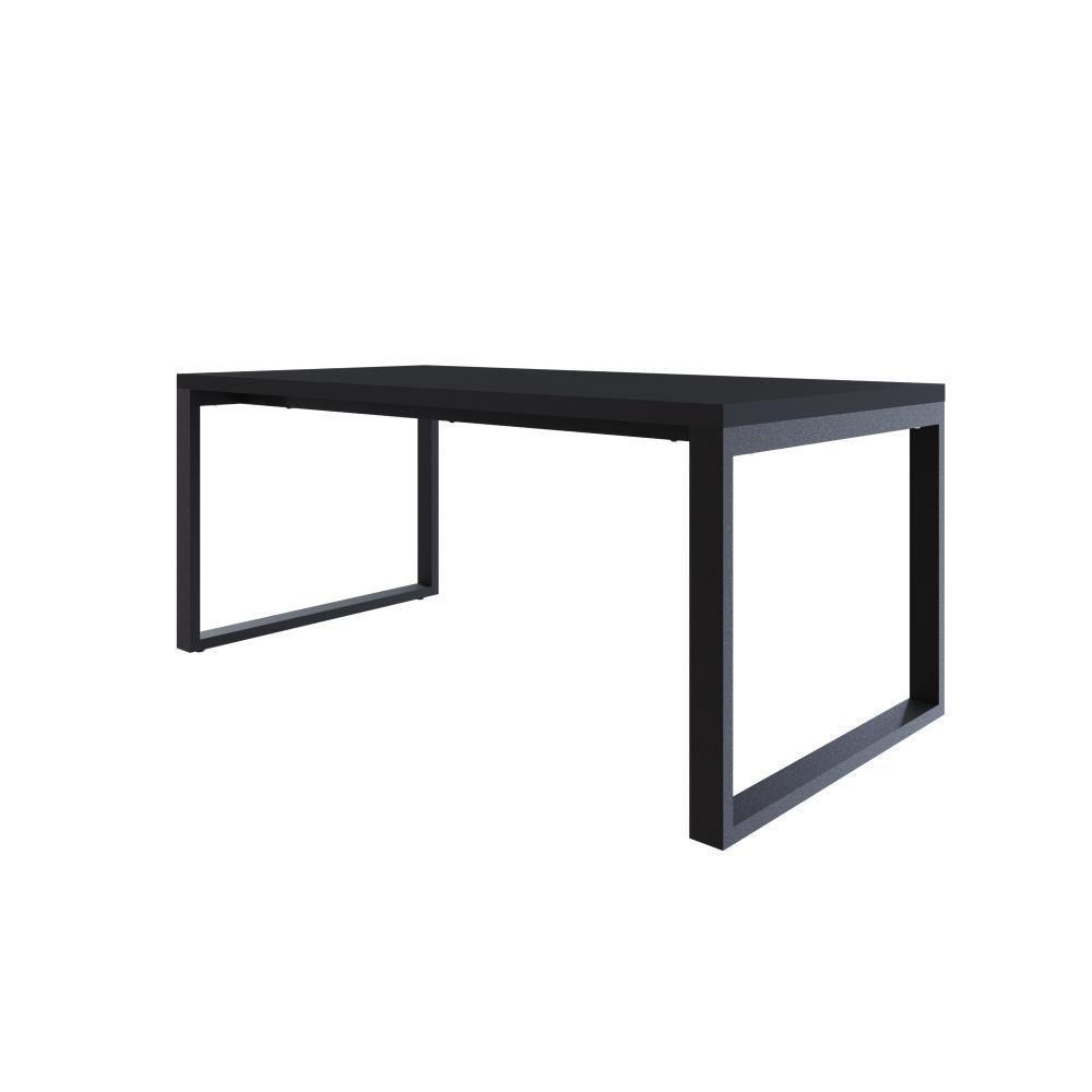 Mesa De Jantar Queens 180x90x77cm Qemj9180 Preto Tx - Est.preta Preto Tx/est.preta - 1