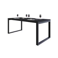 Mesa De Jantar Queens 180x90x77cm Qemj9180 Preto Tx - Est.preta Preto Tx/est.preta - 5