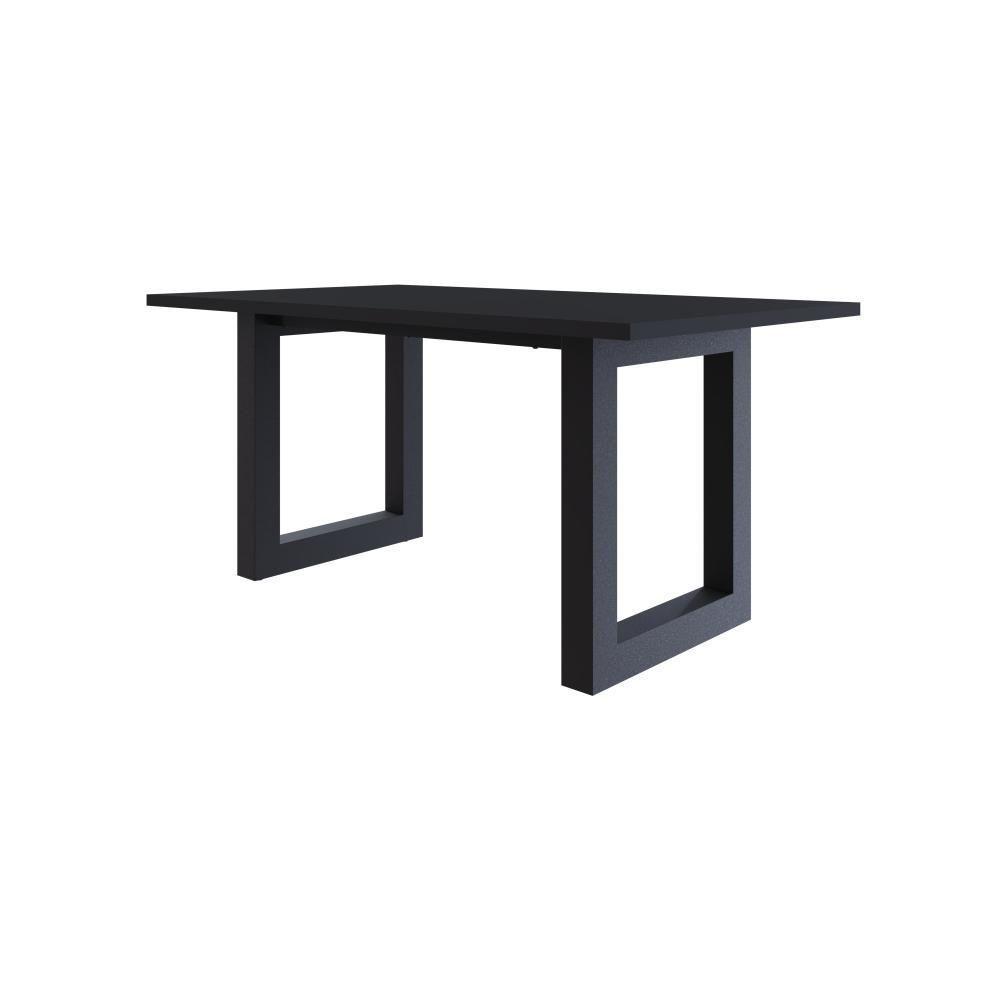 Mesa De Jantar Bronx R 160x90x77cm Brmj9160r Preto Tx - Est.preta Preto Tx/est.preta - 1